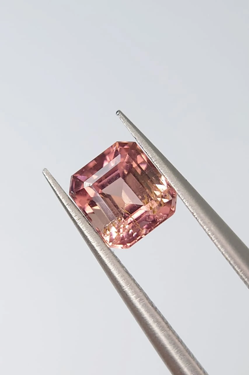 0.9ct Natural Tourmaline Emerald Cut Loose Gemstone From Afghaistan — view 1